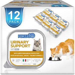 Forza10 Actiwet Urinary Support with Mediterranean White Fish Wet Cat Food, 3.5-oz, case of 12