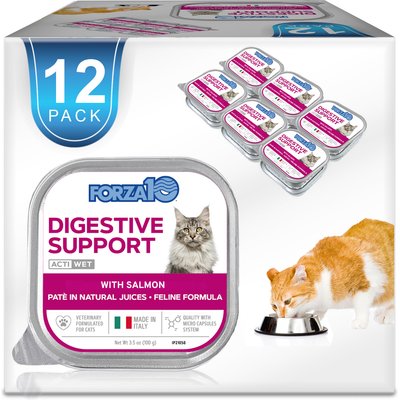 Forza10 Forza10 Actiwet Digestive Support with Salmon Wet Cat Food, 3.5-oz, case of 12