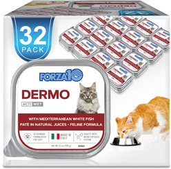 Forza10 ActiWet Dermo Support with Mediterranean White Fish Canned Cat Food, 3.5-oz, case of 32