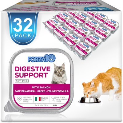 Forza10 Forza10 Actiwet Digestive Support with Salmon Wet Cat Food, 3.5-oz, case of 32