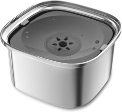 UPSKY Stainless Steel Slow Feeder Dog Water Bowl, Grey, 101-oz slide 1 of 7