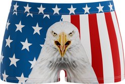 Shinesty The Mascot American Flag Modal Boyshort Underwear, Red/White/Blue, X-Large