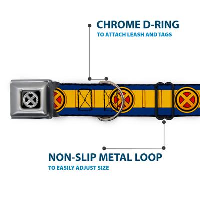 Show full view: Buckle-Down Marvel Comics X Men Cyclops Utility Strap Dog Collar, Large: 20 to 31-in neck, 1.5-in wide slide 5 of 8