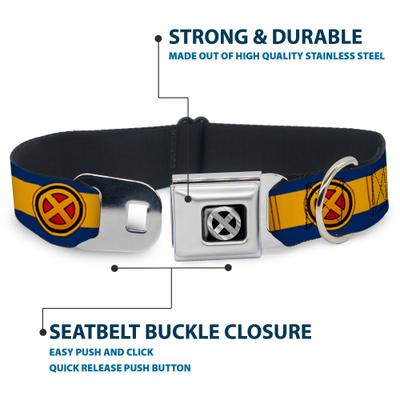 Show full view: Buckle-Down Marvel Comics X Men Cyclops Utility Strap Dog Collar, Large: 20 to 31-in neck, 1.5-in wide slide 4 of 8