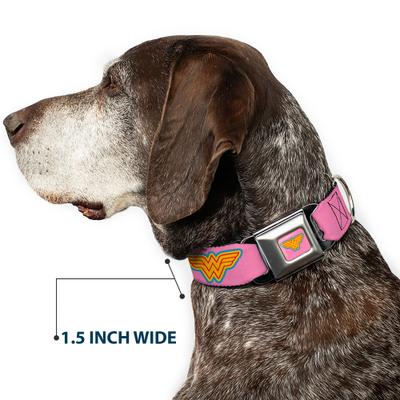 Show full view: Buckle-Down DC Comics Wonder Woman Logo Dog Collar, Small: 13 to 17-in neck, 1.5-in wide slide 7 of 8