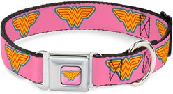 Buckle-Down DC Comics Wonder Woman Logo Dog Collar, Small: 13 to 17-in neck, 1.5-in wide