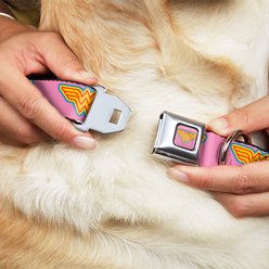 Buckle-Down DC Comics Wonder Woman Logo Dog Collar, Medium: 16 to 23-in neck, 1.5-in wide slide 2 of 8