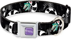 Buckle-Down Warner Bros. Horror Movies Beetlejuice Sandworm Healftone Dog Collar, Large: 15 to 24-in neck, 1-in wide