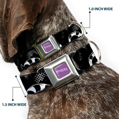 Show full view: Buckle-Down Warner Bros. Horror Movies Beetlejuice Sandworm Healftone Dog Collar, Large: 15 to 24-in neck, 1-in wide slide 2 of 8