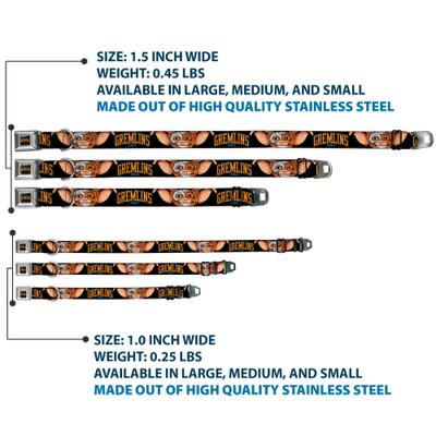 Show full view: Buckle-Down Warner Bros. Horror Movies Gremlins 1984 Gizmo Face Dog Collar, Medium: 11 to 16.5-in neck, 1-in wide slide 3 of 8