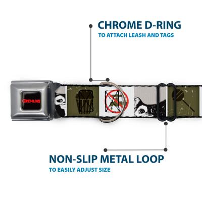 Show full view: Buckle-Down Warner Bros. Horror Movies Gremlins Gizmo Poses Dog Collar, Medium: 11 to 16.5-in neck, 1-in wide slide 6 of 9