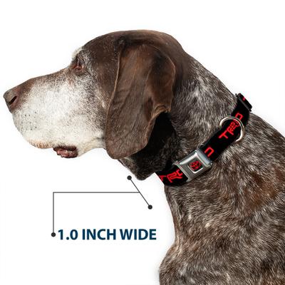 Show full view: Buckle-Down Toyota Racing Development Logo Dog Collar, Black/Red, Large: 15 to 24-in neck, 1-in wide slide 6 of 8