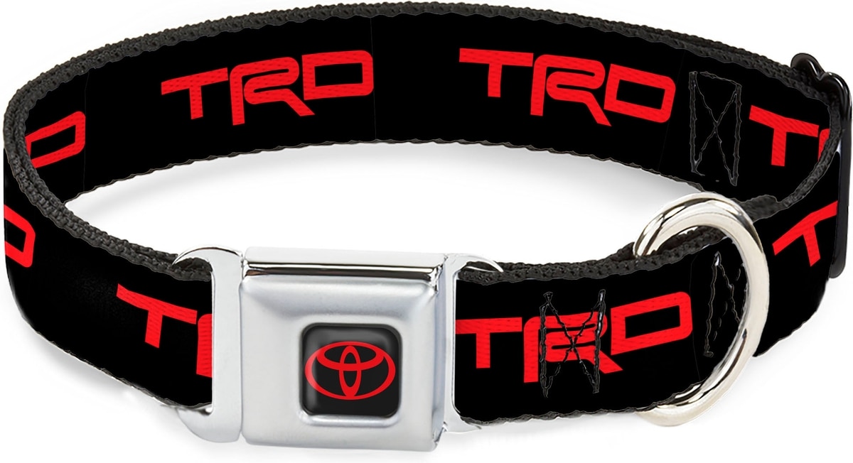 BUCKLE-DOWN Toyota Racing Development Logo Dog Collar, Black/Red
