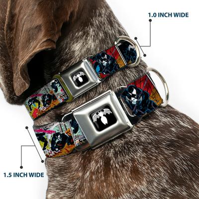 Show full view: Buckle-Down Marvel Comics Venom Comic Book Panels Dog Collar, Large: 15 to 24-in neck, 1-in wide slide 2 of 8
