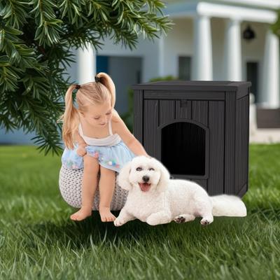 Show full view: Bencmate Wooden 30-gal Cozy Durable Free Standing Cat House, Black slide 5 of 5