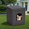 Show in main carousel: Bencmate Wooden 30-gal Cozy Durable Free Standing Cat House, Black slide 2 of 5