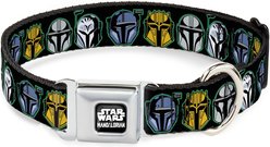 Buckle-Down Star Wars the Mandalorian Helmets Dog Collar, Large: 15 to 24-in neck, 1-in wide