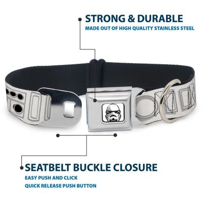 Show full view: Buckle-Down Star Wars Stormtroopers Utility Belt Dog Collars, Small: 13 to 17-in neck, 1.5-in wide slide 4 of 8