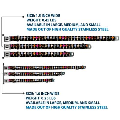 Show full view: Buckle-Down Star Wars Festive Lollipop Icons Dog Collar, Small: 9.5 to 13-in neck, 1-in wide slide 3 of 8