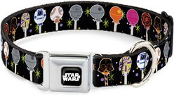 Buckle-Down Star Wars Festive Lollipop Icons Dog Collar, Small: 9.5 to 13-in neck, 1-in wide