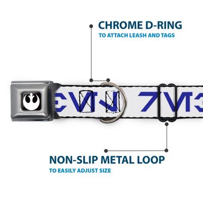 Show full view: Buckle-Down Star Wars Aurebesh Rebel Dog Collar, Medium: 16 to 23-in neck, 1.5-in wide slide 5 of 8