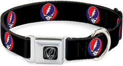 Buckle-Down Grateful Dead Steal Your Face Repeat Dog Collar, Medium: 11 to 16.5-in neck, 1-in wide