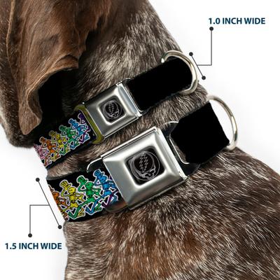 Show full view: Buckle-Down Grateful Dead Dancing Skeletons Dog Collar, Small: 9.5 to 13-in neck, 1-in wide slide 3 of 9