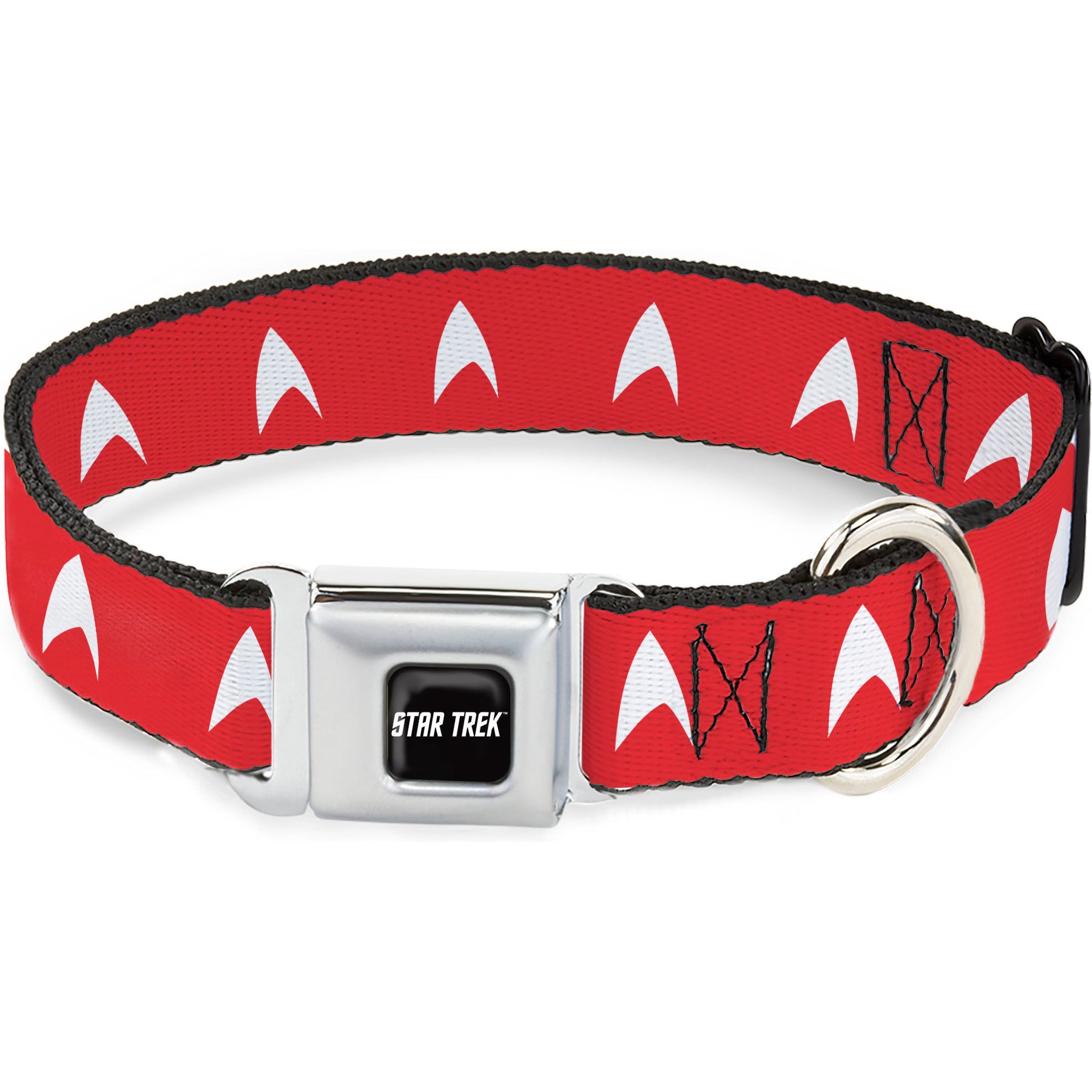 Buckle-Down CBS Studios Inc. Star Trek Starfleet Insignia Dog Collar, Red, Large: 15 to 24-in neck, 1-in wide