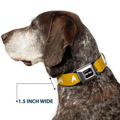 Show full view: Buckle-Down CBS Studios Inc. Star Trek Starfleet Insignia Dog Collar, Yellow, Medium: 16 to 23-in neck, 1.5-in wide slide 7 of 8