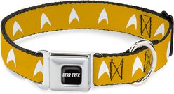 Buckle-Down CBS Studios Inc. Star Trek Starfleet Insignia Dog Collar, Yellow, Medium: 16 to 23-in neck, 1.5-in wide