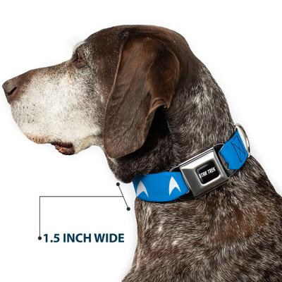 Show full view: Buckle-Down CBS Studios Inc. Star Trek Starfleet Insignia Dog Collar, Blue, Small: 9.5 to 13-in neck, 1-in wide slide 7 of 8