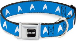 Buckle-Down CBS Studios Inc. Star Trek Starfleet Insignia Dog Collar, Blue, Medium: 11 to 16.5-in neck, 1-in wide