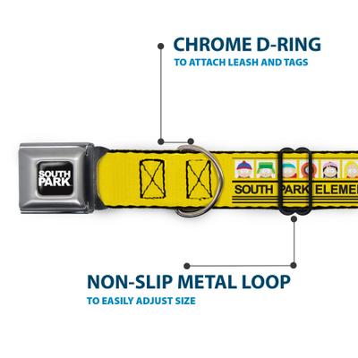 Show full view: Buckle-Down Comedy Central South Park Elementary School Bus Characters Pose Dog Collar, Medium: 11 to 16.5-in neck, 1-in wide slide 5 of 8