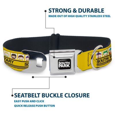 Show full view: Buckle-Down Comedy Central South Park Elementary School Bus Characters Pose Dog Collar, Medium: 11 to 16.5-in neck, 1-in wide slide 4 of 8