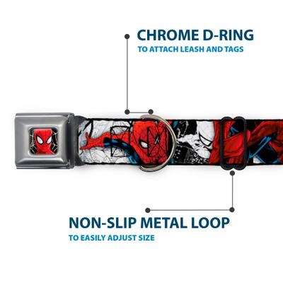 Show full view: Buckle-Down Marvel Comics Spider Man Action Poses Comic Scenes Dog Collar, Small: 9.5 to 13-in neck, 1-in wide slide 6 of 9