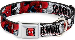 Buckle-Down Marvel Comics Spider Man Action Poses Comic Scenes Dog Collar, Small: 9.5 to 13-in neck, 1-in wide