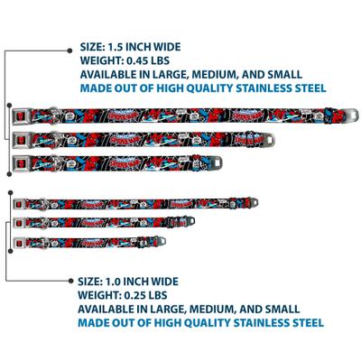 Show full view: Buckle-Down Marvel Comics Spider Man in Action Dog Collar, Small: 13 to 17-in neck, 1.5-in wide slide 3 of 8