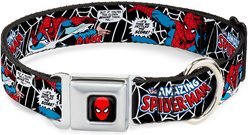Buckle-Down Marvel Comics Spider Man in Action Dog Collar, Small: 13 to 17-in neck, 1.5-in wide