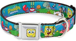 Buckle-Down Nickelodeon Spongebob & Friends Logo Dog Collar, Medium: 11 to 16.5-in neck, 1-in wide