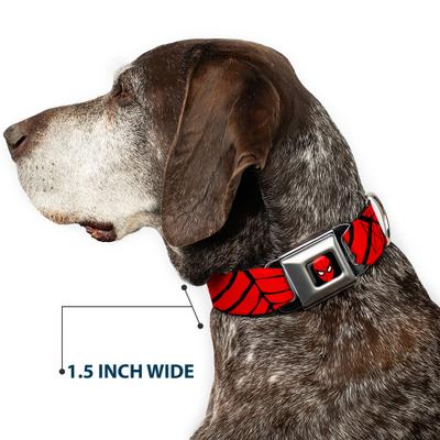 Show full view: Buckle-Down Marvel Comics Spiderweb Dog Collar, Medium: 11 to 16.5-in neck, 1-in wide slide 7 of 8