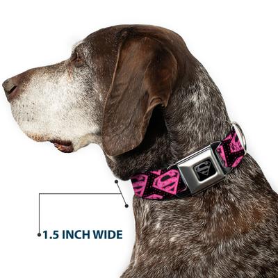 Show full view: Buckle-Down DC Comics Diagonal Superman Logo Dog Collar, Small: 13 to 17-in neck, 1.5-in wide slide 7 of 8