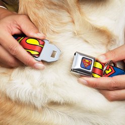 Buckle-Down DC Comics Superman Shield Close Up Dog Collar, Medium: 11 to 16.5-in neck, 1-in wide slide 2 of 8