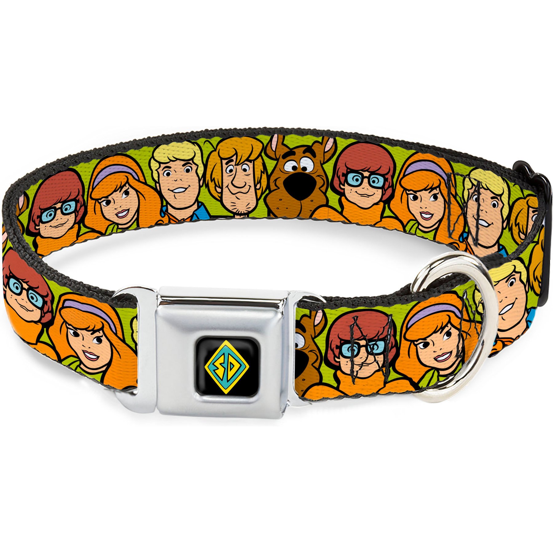 Buckle-Down Scooby Doo Character Faces Dog Collar, Large: 20 to 31-in neck, 1.5-in wide