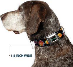 Buckle-Down Rick & Morty Vaporwave Expressions Dog Collar, Small: 13 to 17-in neck, 1.5-in wide slide 2 of 8