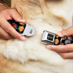 Buckle-Down Rick & Morty Vaporwave Expressions Dog Collar, Large: 15 to 24-in neck, 1-in wide slide 2 of 8