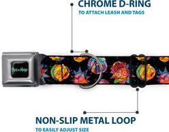 Buckle-Down Rick & Morty Vaporwave Expressions Dog Collar, Small: 9.5 to 13-in neck, 1-in wide slide 2 of 8