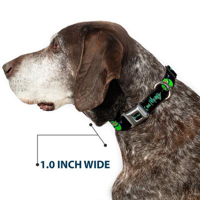 Show full view: Buckle-Down Rick & Morty Title Logo & Portal Pose Dog Collar, Medium: 16 to 23-in neck, 1.5-in wide slide 6 of 8