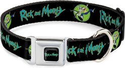 Buckle-Down Rick & Morty Title Logo & Portal Pose Dog Collar, Medium: 16 to 23-in neck, 1.5-in wide