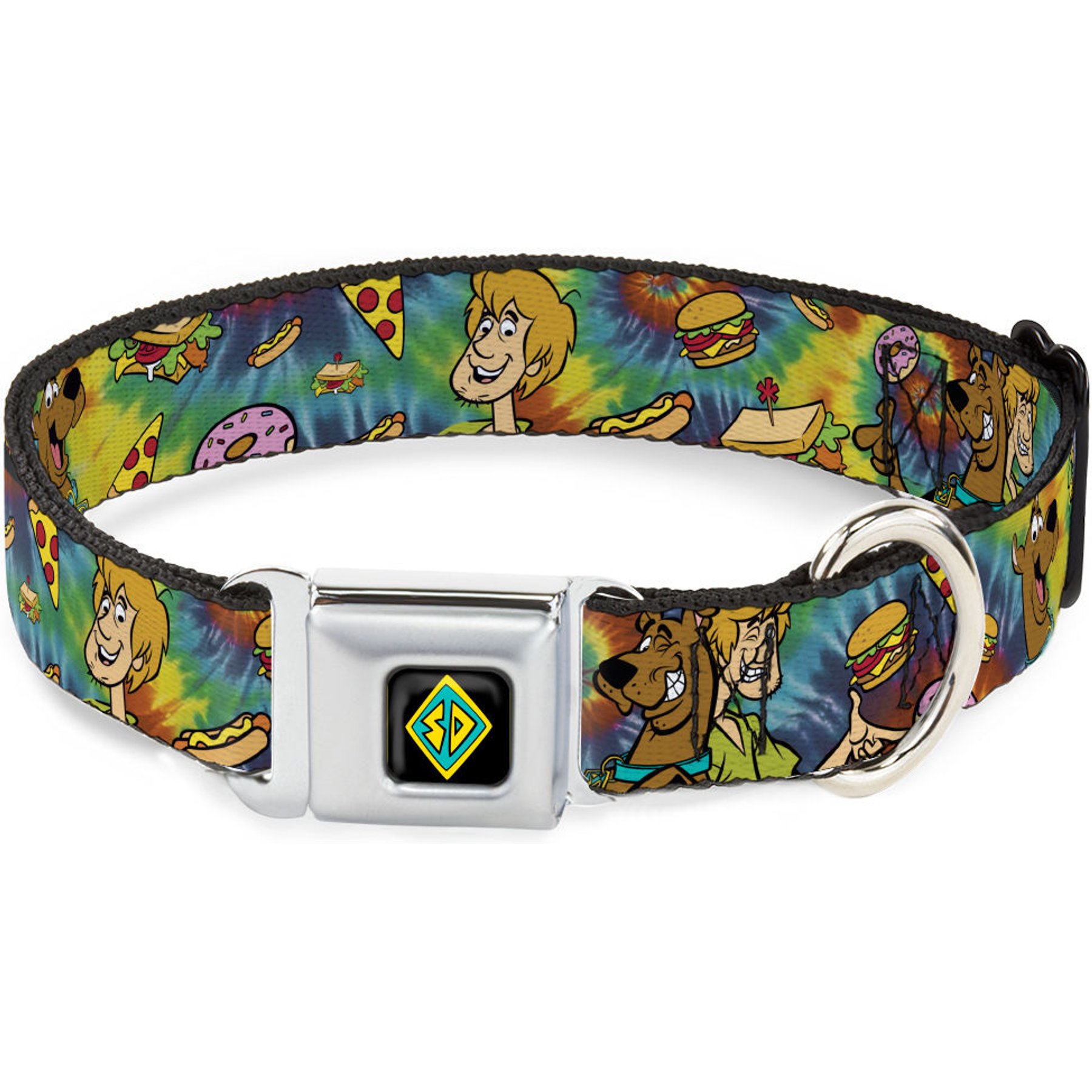 Buckle-Down Scooby Doo & Shaggy Poses Munchies Dog Collar, Medium: 16 to 23-in neck, 1.5-in wide