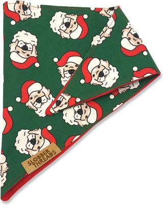 Show full view: Slobber Threads Christmas Santa Paws Dog Bandana, Small slide 3 of 4